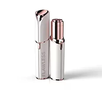 Finishing Touch Flawless Facial Hair Remover for Women, White/Rose Gold Electric Face Razor for Women with LED Light for Instant and Painless Hair Removal