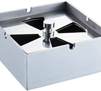 n/a Thick Stainless Steel Ashtray, Suitable for Indoor or Outdoor Use, Square Ashtray