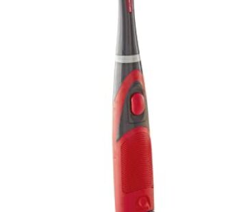 Rubbermaid Reveal Cordless Battery Power Scrubber, Gray/Red, Multi-Purpose Scrub Brush Cleaner for Grout/Tile/Bathroom/Shower/Bathtub, Water Resistant, Lightweight, Ergonomic Grip