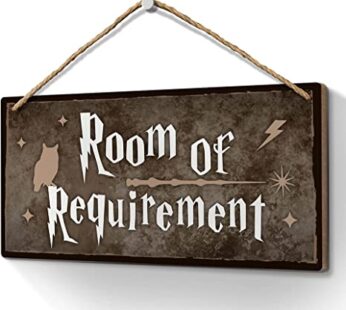 Room of Requirement Sign 6×12 Inch Room Decor