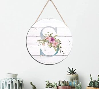 Wooden Plaque Flower Market 12in Country Home Wall Decoration for Front Porch Home Kitchen Dining