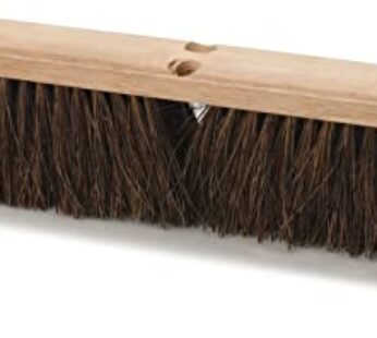 CFS Flo-Pac Heavy Floor Garage Sweep Head, 18 Inch Hardwood Block, 4 Inch Palmyra Bristles Trim