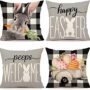 Easter Pillow Covers 20x20 Set of 4 Easter