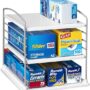 YouCopia UpSpace Adjustable Box Organizer for Foil Wrap and Kitchen Cabinet Storage, Original, White