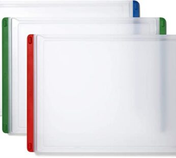 OXO Good Grips 3-Piece Plastic Everyday Cutting Board Set – Red, Green, Blue