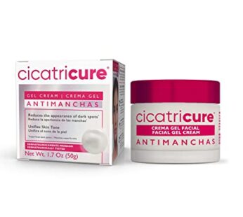 CICATRICURE Face Moisturizer, Antimanchas Brightening Moisturizing Gel Cream, Reduces Dark Spots, Patches and Boosts Skin Glow + Natural Radiance