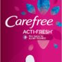 Carefree Acti-Fresh Pantiliners, Extra Long Flat, Unscented, 100 Count (Pack of 1)