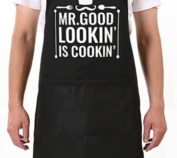 Funny Apron for Men – Mr. Good Looking is Cooking