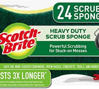 Scotch-Brite Heavy Duty Scrub Sponges, For Washing Dishes and Cleaning Kitchen, 24 Scrub Sponges