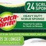 Scotch-Brite Heavy Duty Scrub Sponges, For Washing Dishes and Cleaning Kitchen, 24 Scrub Sponges