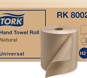 Tork Paper Hand Towel Roll Natural H21, Universal, 100% Recycled Fiber, 6 Rolls x 800 ft, RK8002