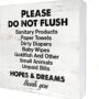 Funny Bathroom Wooden Box Sign Desk Decor