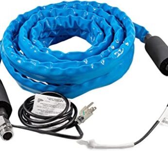 Camco Heated Drinking Water Hose | Features Water Line Freeze Protection Down to -20°F (-28°C), an Energy-Saving Thermostat, and Operates on 120VAC | 25-foot (22911)