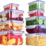 Utopia Kitchen Plastic Food Containers Set - Pack of 18